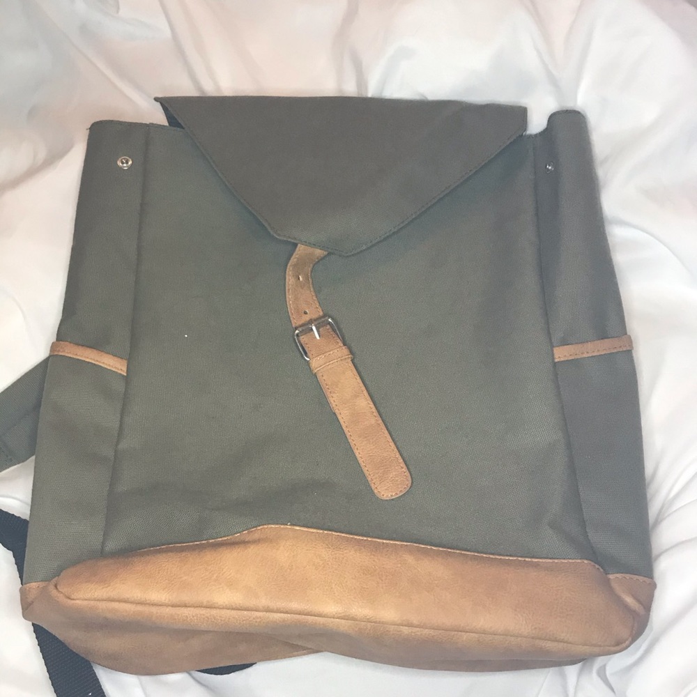 DSW Green Canvas Backpack